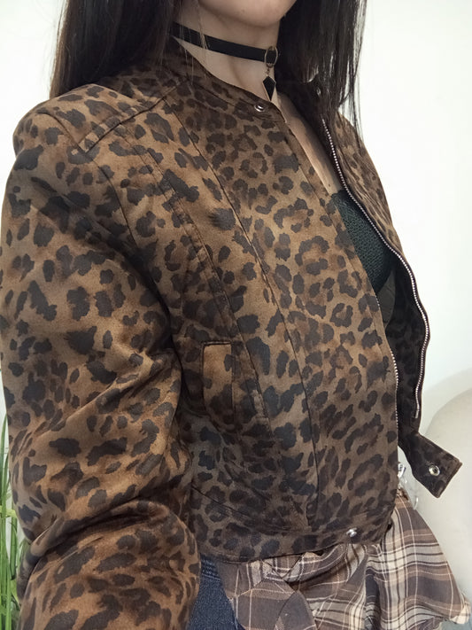 Giubbino corto leopardato