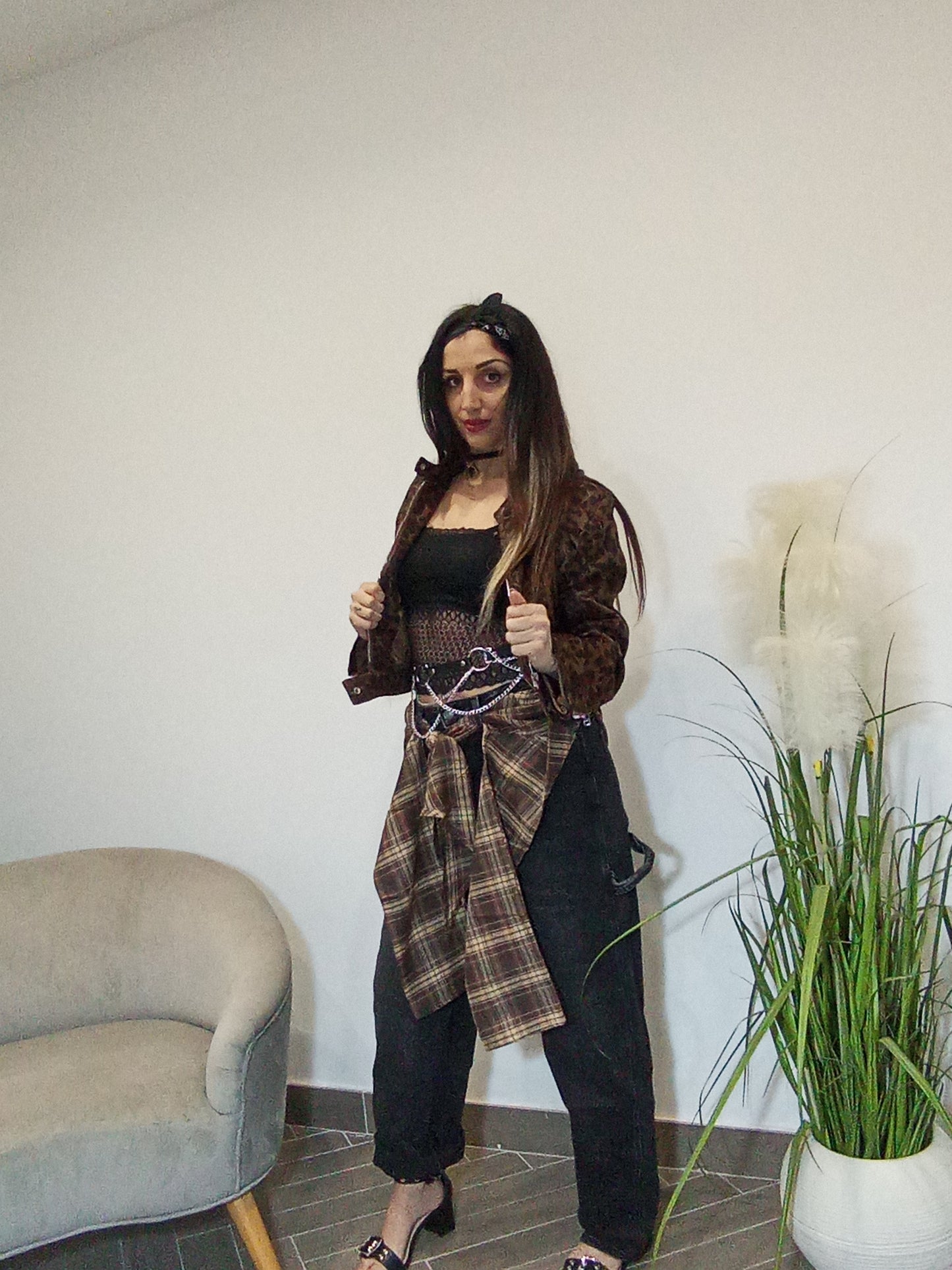 Giubbino corto leopardato