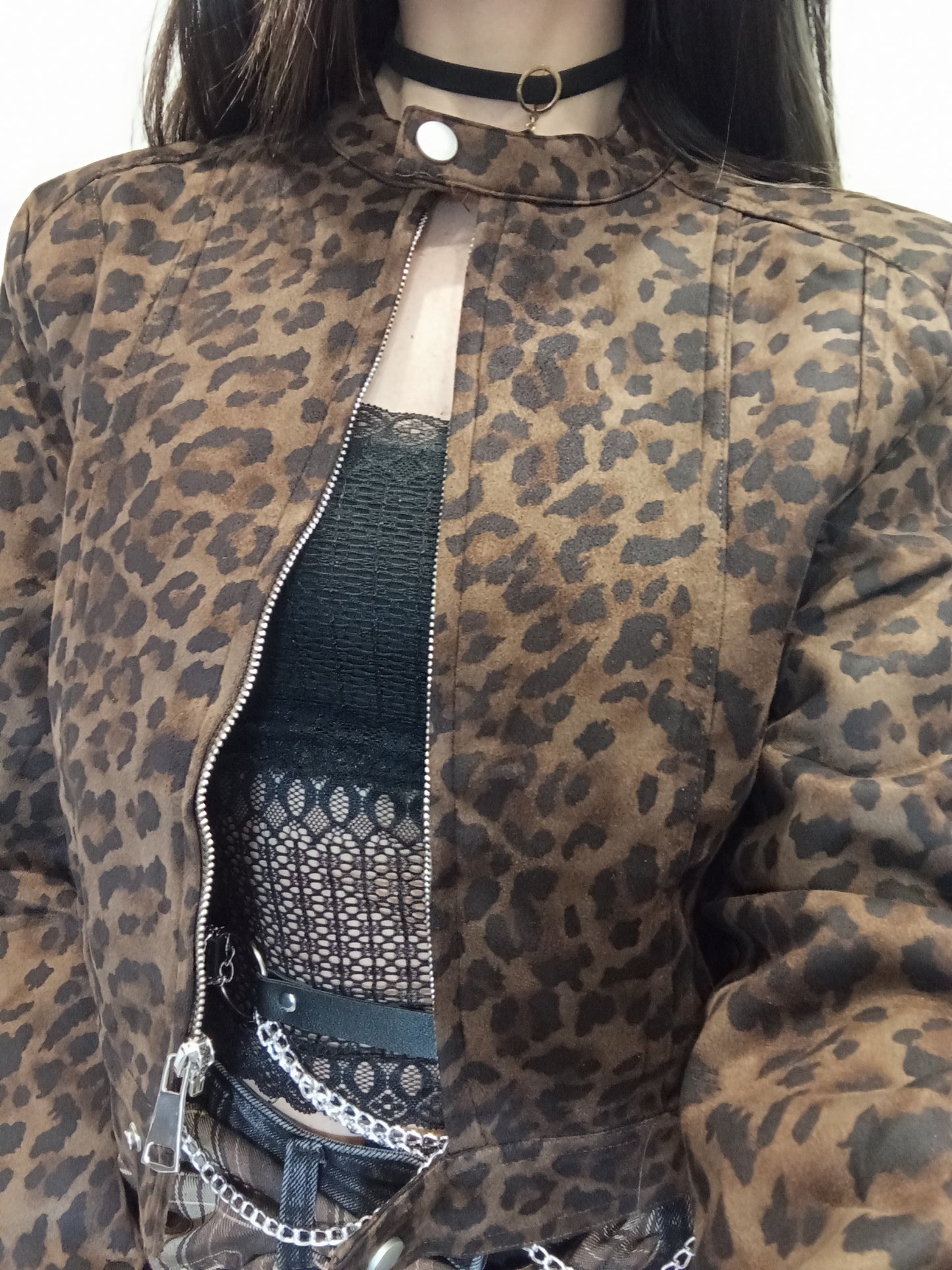 Giubbino corto leopardato