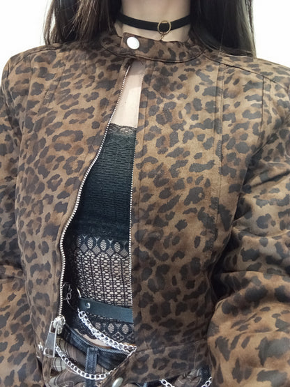 Giubbino corto leopardato