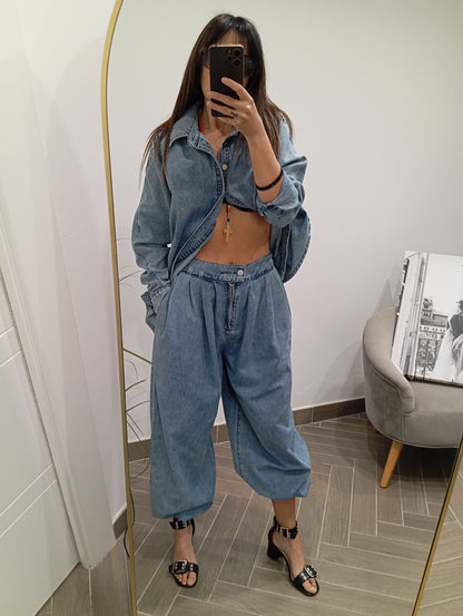 Completo in Denim monocromatico
