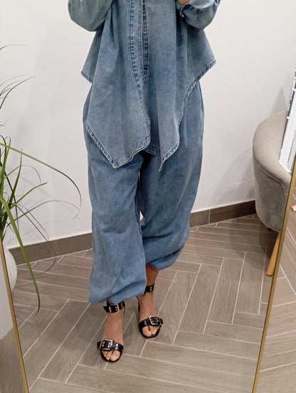 Completo in Denim monocromatico