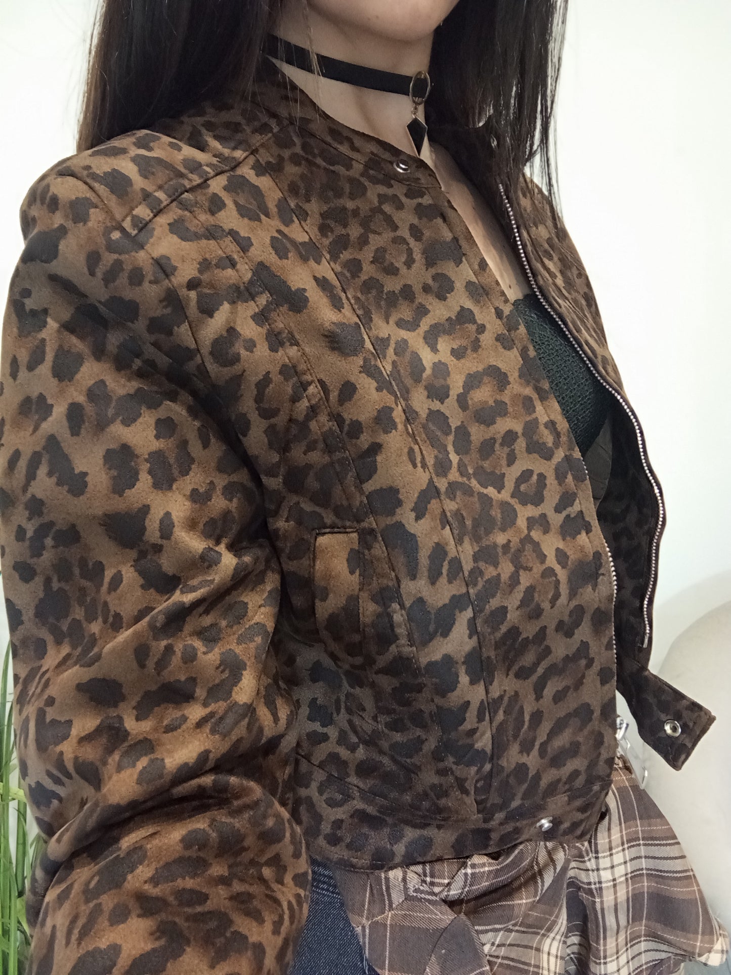 Giubbino corto leopardato