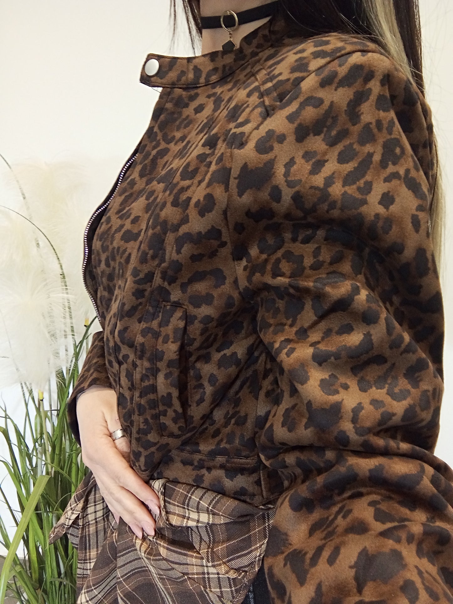 Giubbino corto leopardato