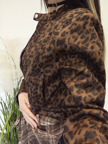 Giubbino corto leopardato