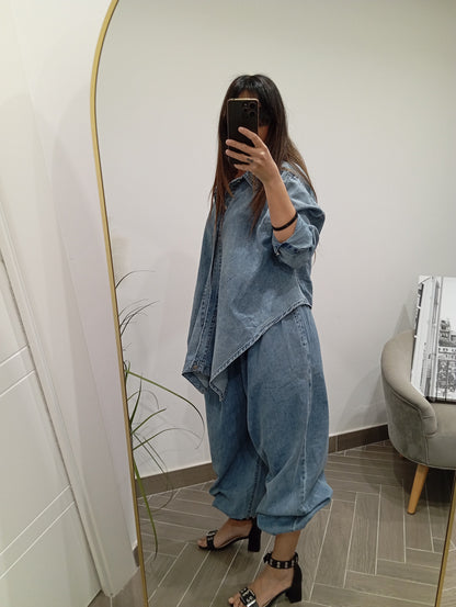 Completo in Denim monocromatico