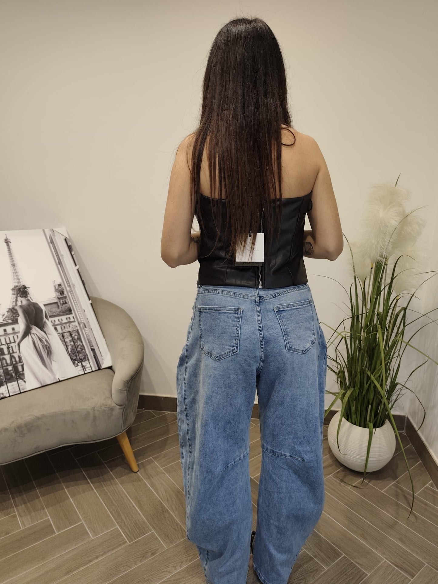 Top in ecopelle Lumina