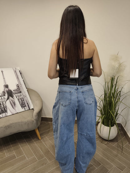 Top in ecopelle Lumina