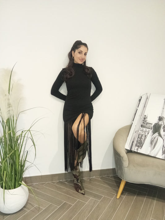 Vestito con frange Lumina