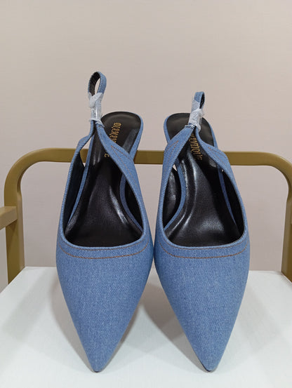 Décolleté donna tessuto jeans