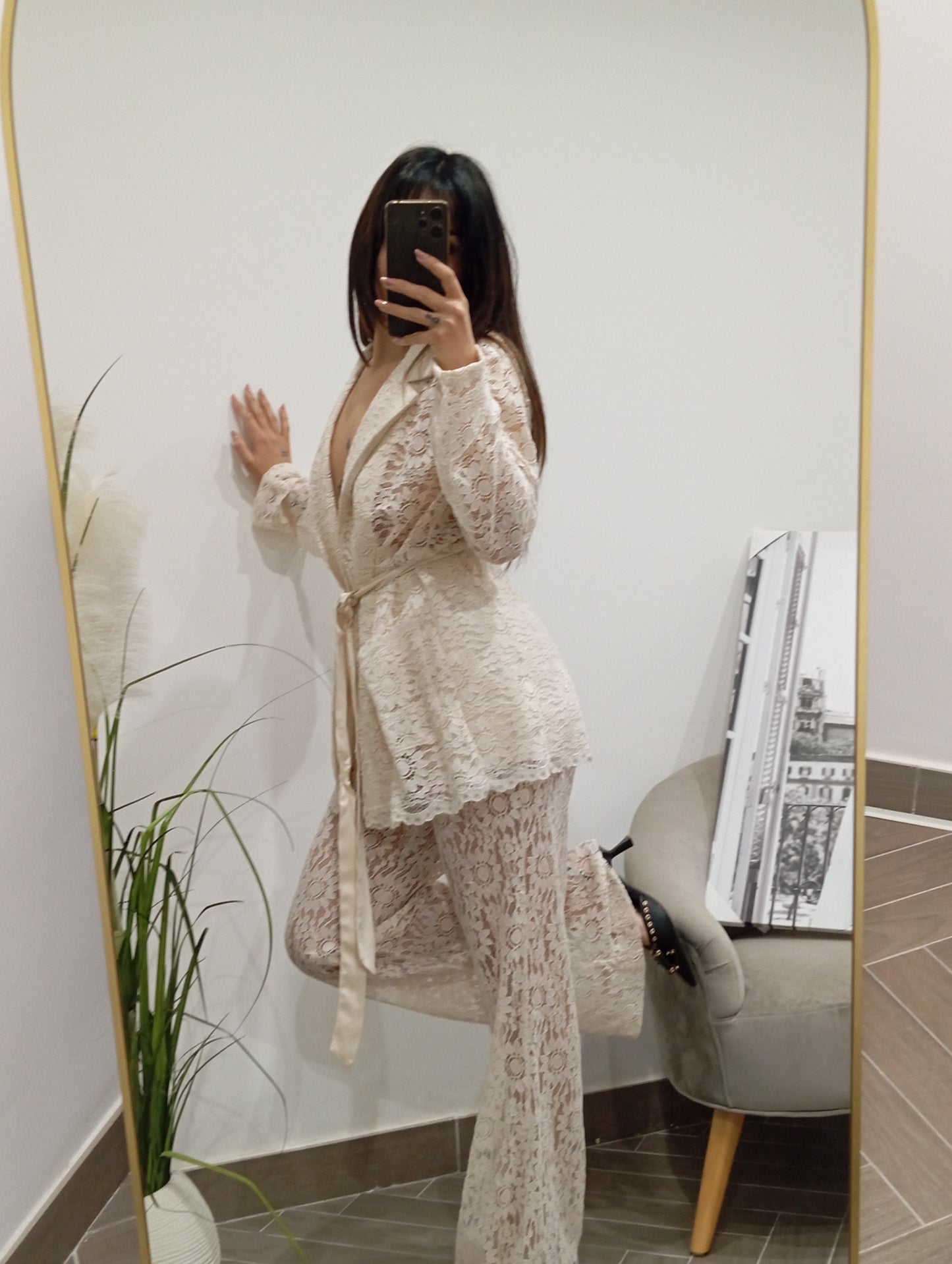 Completo in pizzo Lumina