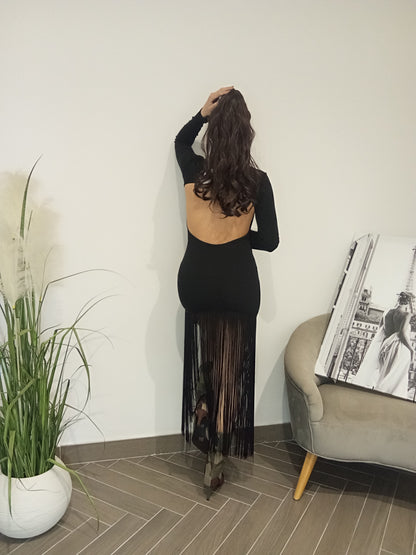 Vestito con frange Lumina
