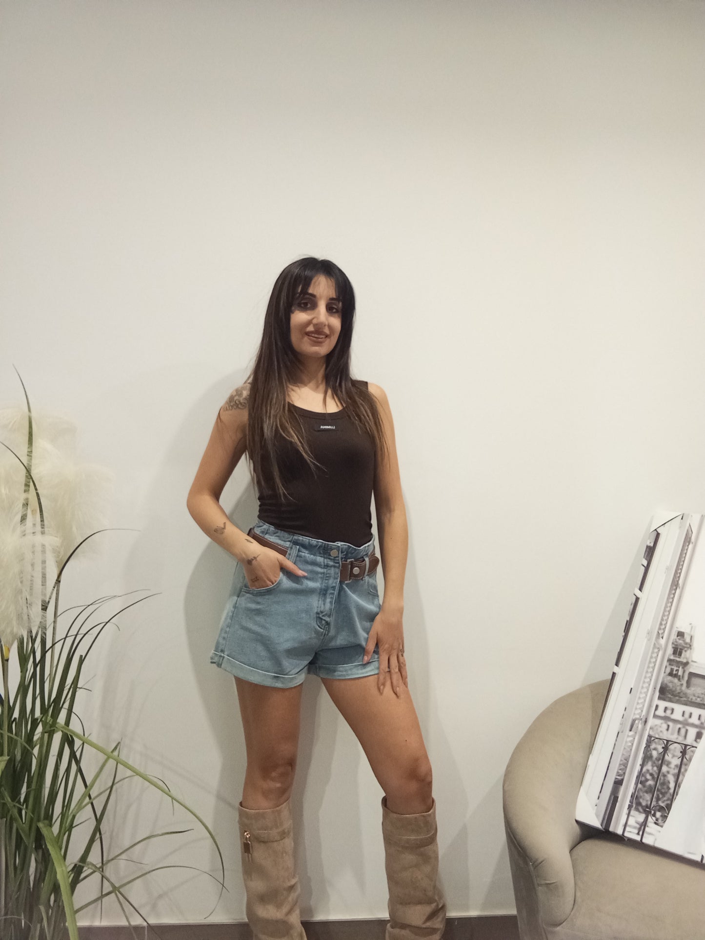 Pantaloncino in denim