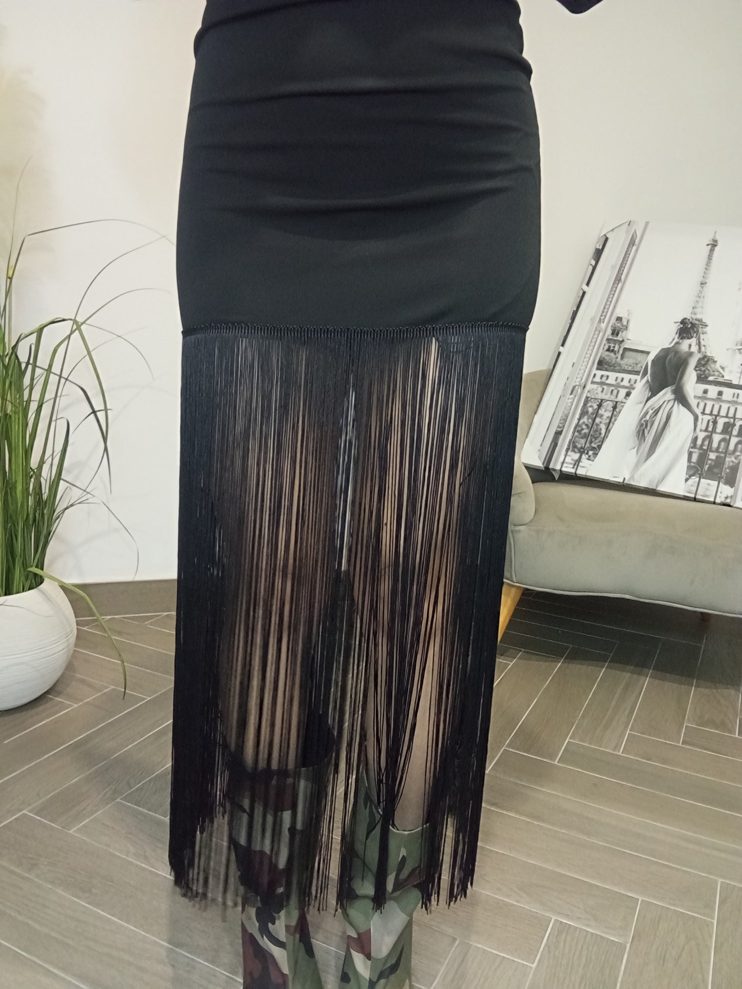 Vestito con frange Lumina