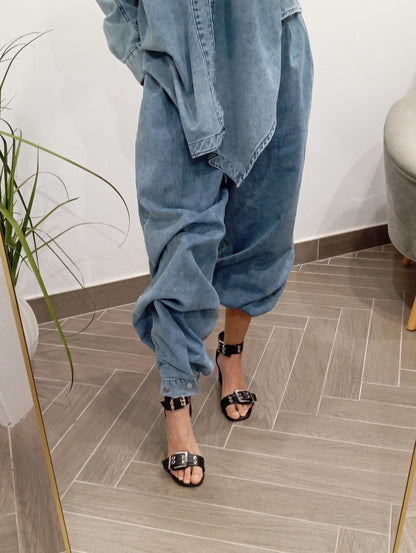 Completo in Denim monocromatico