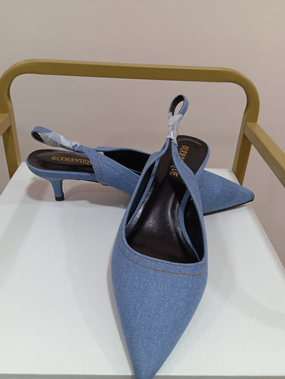 Décolleté donna tessuto jeans